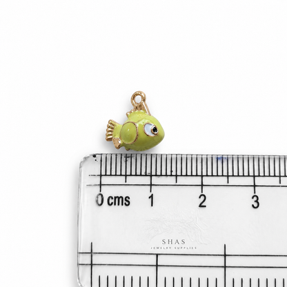 PC06F Tiny Fish 3D Enamel Charm ( 1 pc ) Premium Collectible