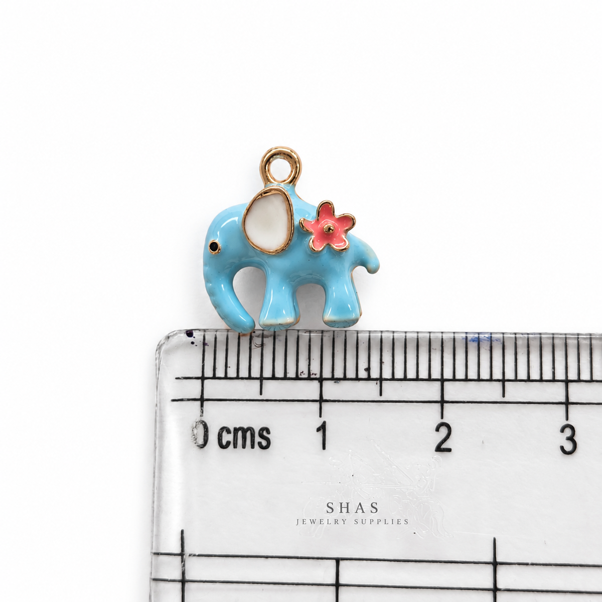 PC06J Blue Elephant 3D Enamel Charm ( 1 pc ) Premium Collectible