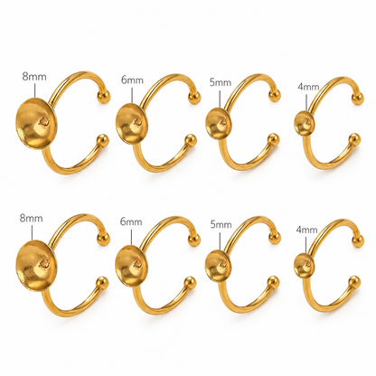 ES05 Bezel Ring 18k Gold ( 1 pc ) PVD Plated
