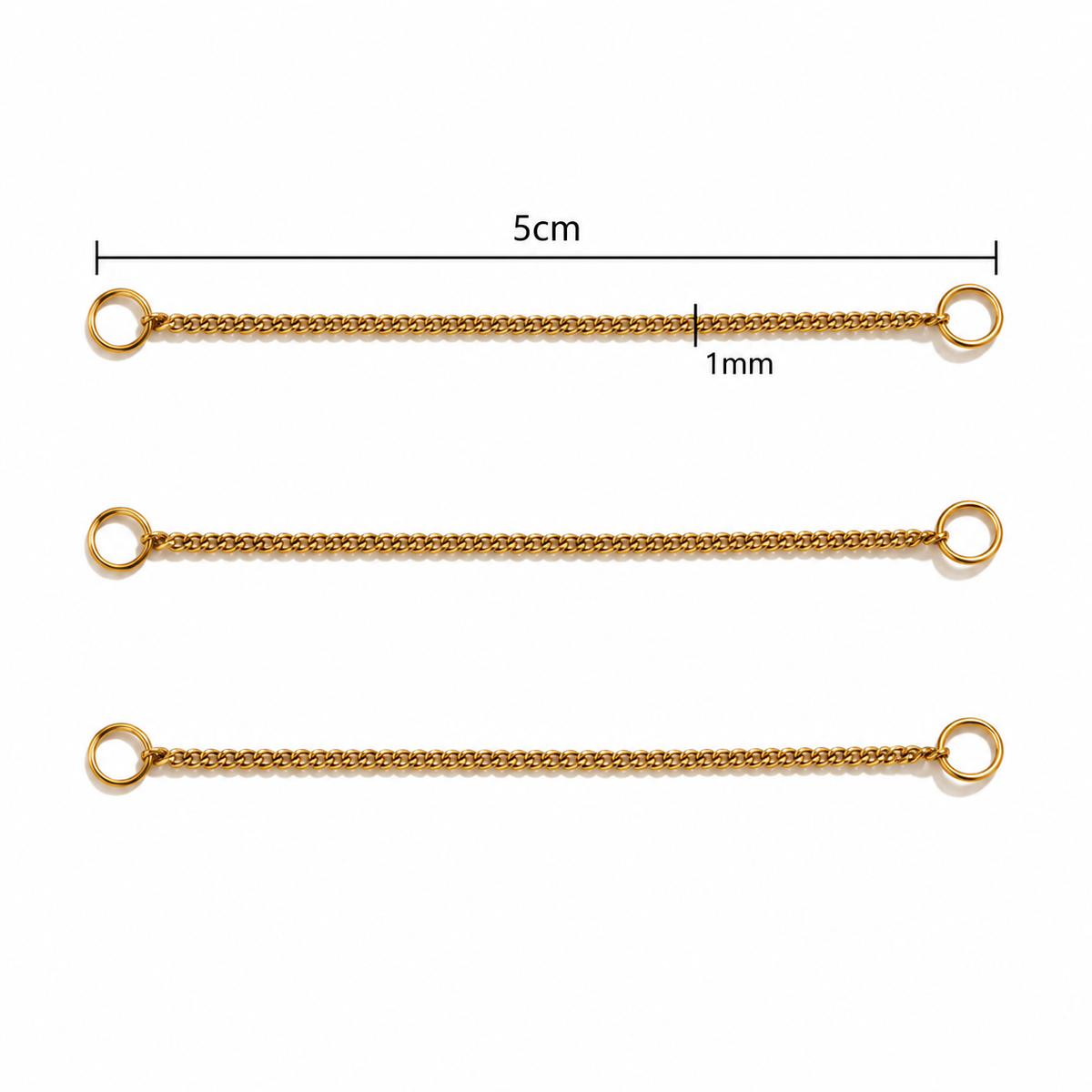 ES14 Chain Connector 18k Gold ( 1 pc ) PVD Plated