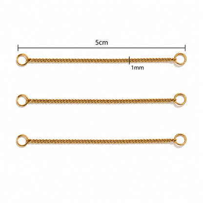 ES14 Chain Connector 18k Gold ( 1 pc ) PVD Plated