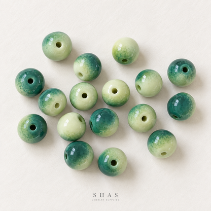 PCB28 Round Ceramic Bead ( 1 pc ) Porcelian Ceramic
