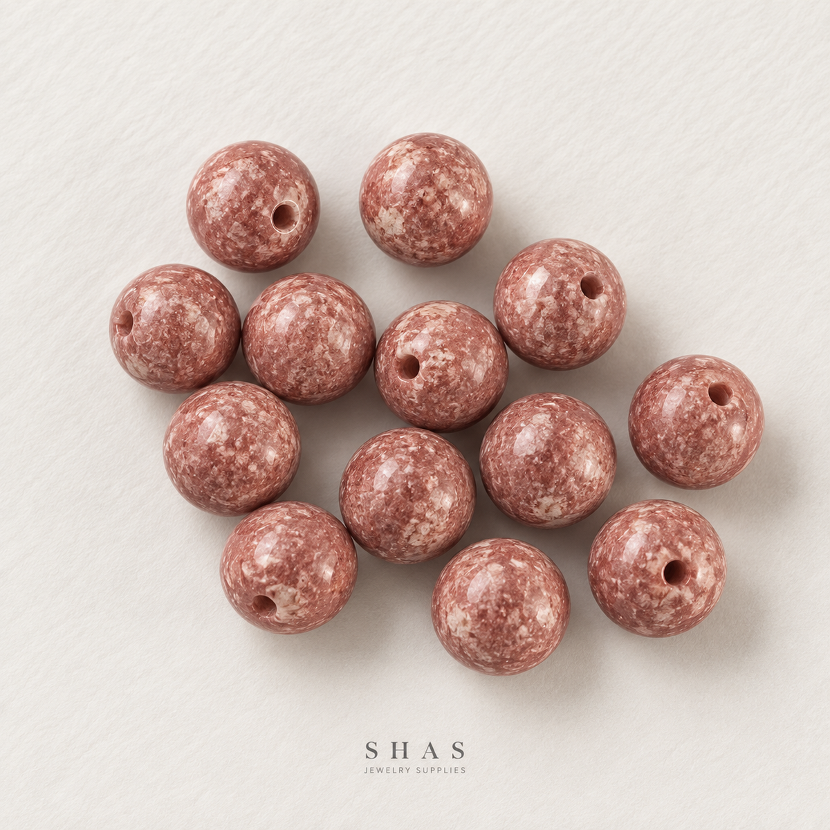 PCB28 Round Ceramic Bead ( 1 pc ) Porcelian Ceramic