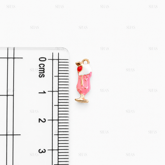 PC04U Strawberry Milkshake 3D Enamel Charm ( 1 pc ) Premium Collectible