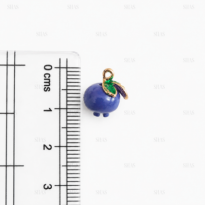 PC04S Blueberry 3D Enamel Charm ( 1 pc ) Premium Collectible | Anti tarnish