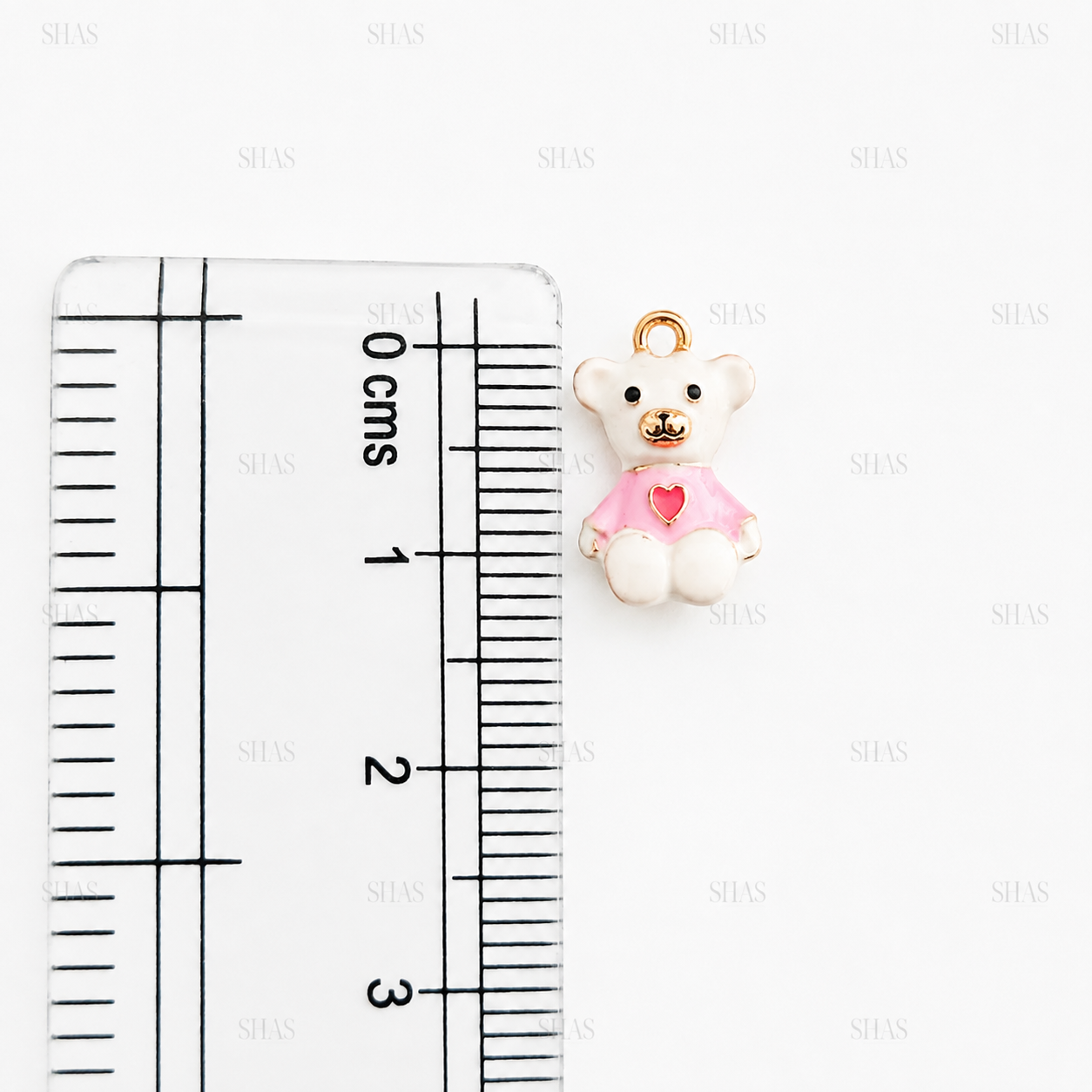 PC04Y Teddy Bear 3D Enamel Charm ( 1 pc ) Premium Collectible | Anti tarnish