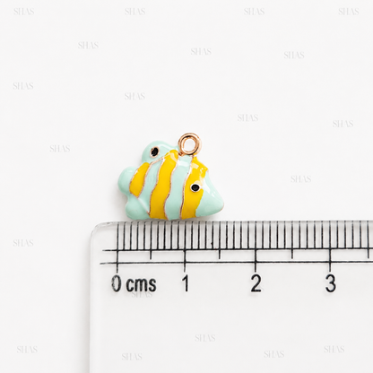 PC05B Cute FIsh 3D Enamel Charm ( 1 pc ) Premium Collectible | Anti tarnish