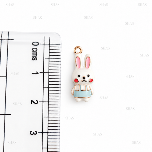 PC05C Blue Bunny 3D Enamel Charm ( 1 pc ) Premium Collectible | Anti tarnish