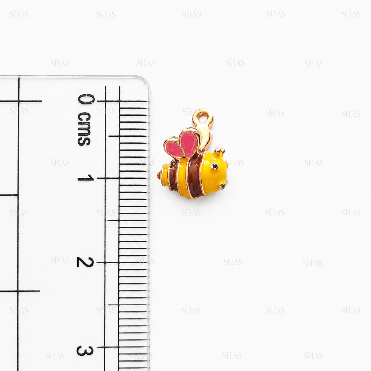 PC05F Honey Bee 3D Enamel Charm ( 1 pc ) Premium Collectible | Anti tarnish