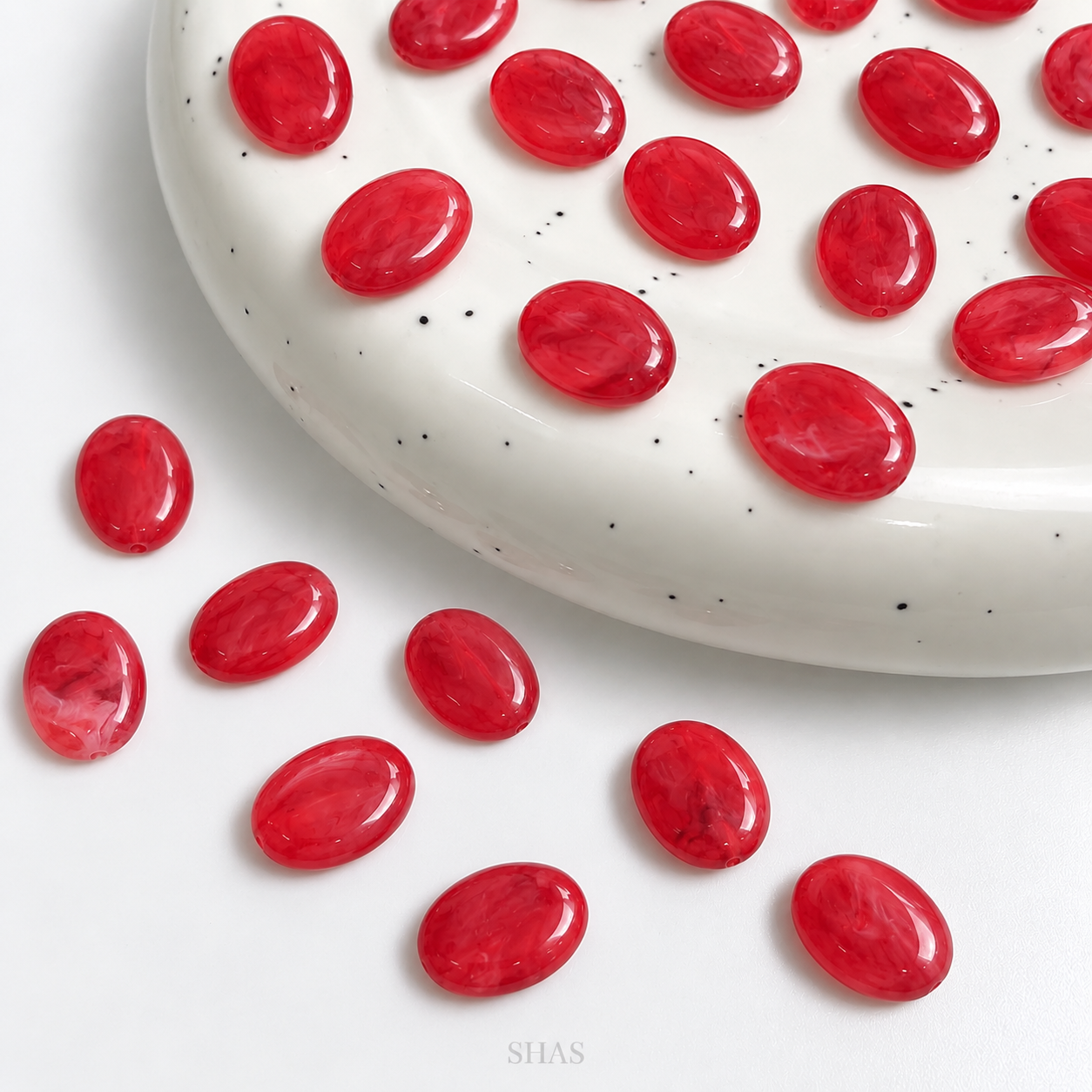 AB101 Marble Acrylic Bead ( 1 pc )