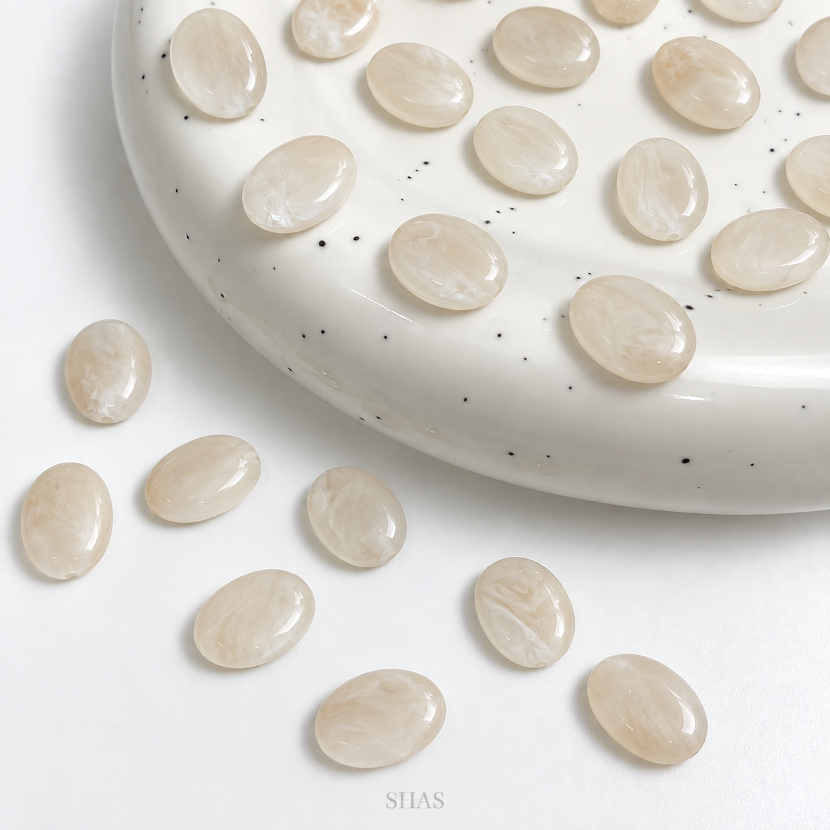 AB101 Marble Acrylic Bead ( 1 pc )