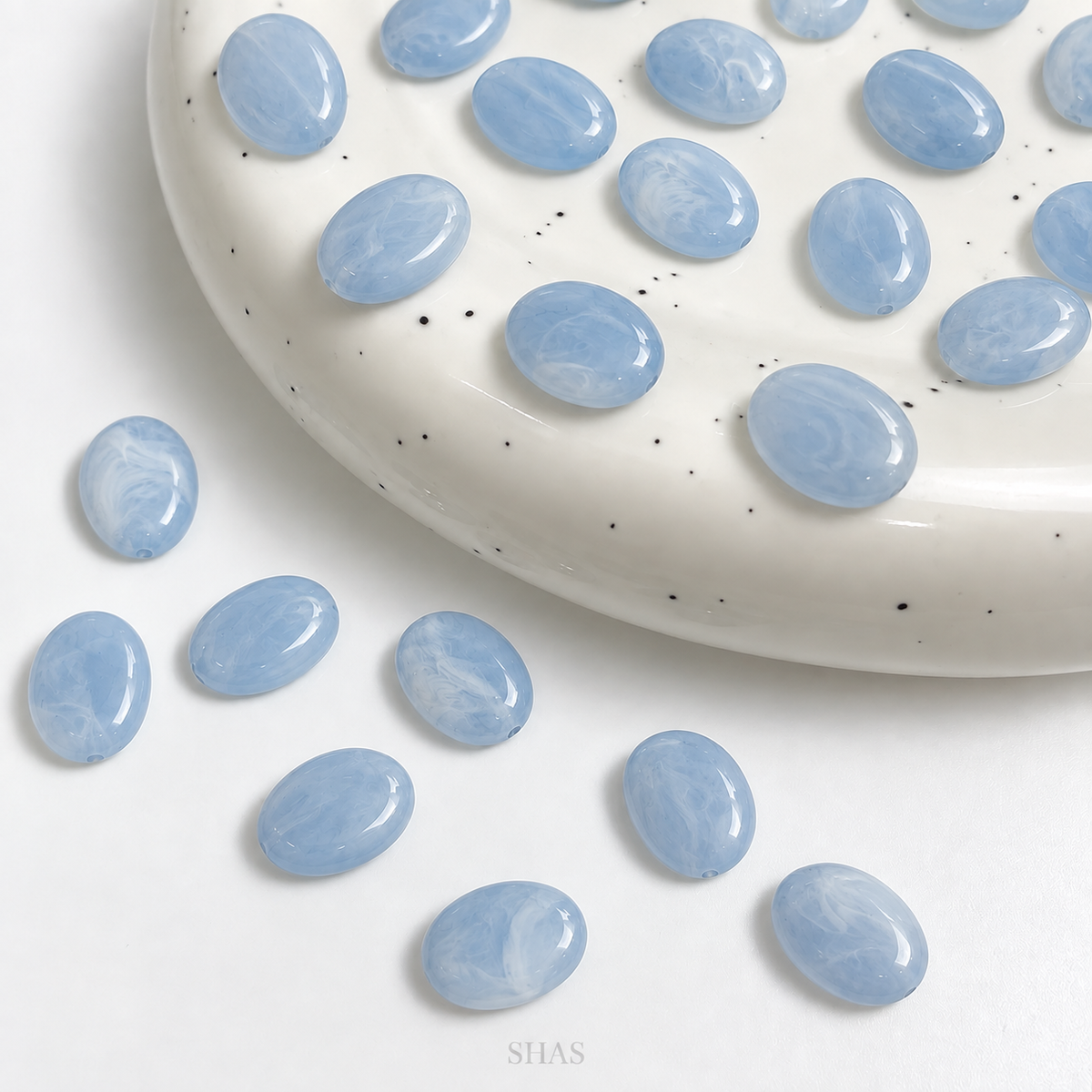 AB101 Marble Acrylic Bead ( 1 pc )