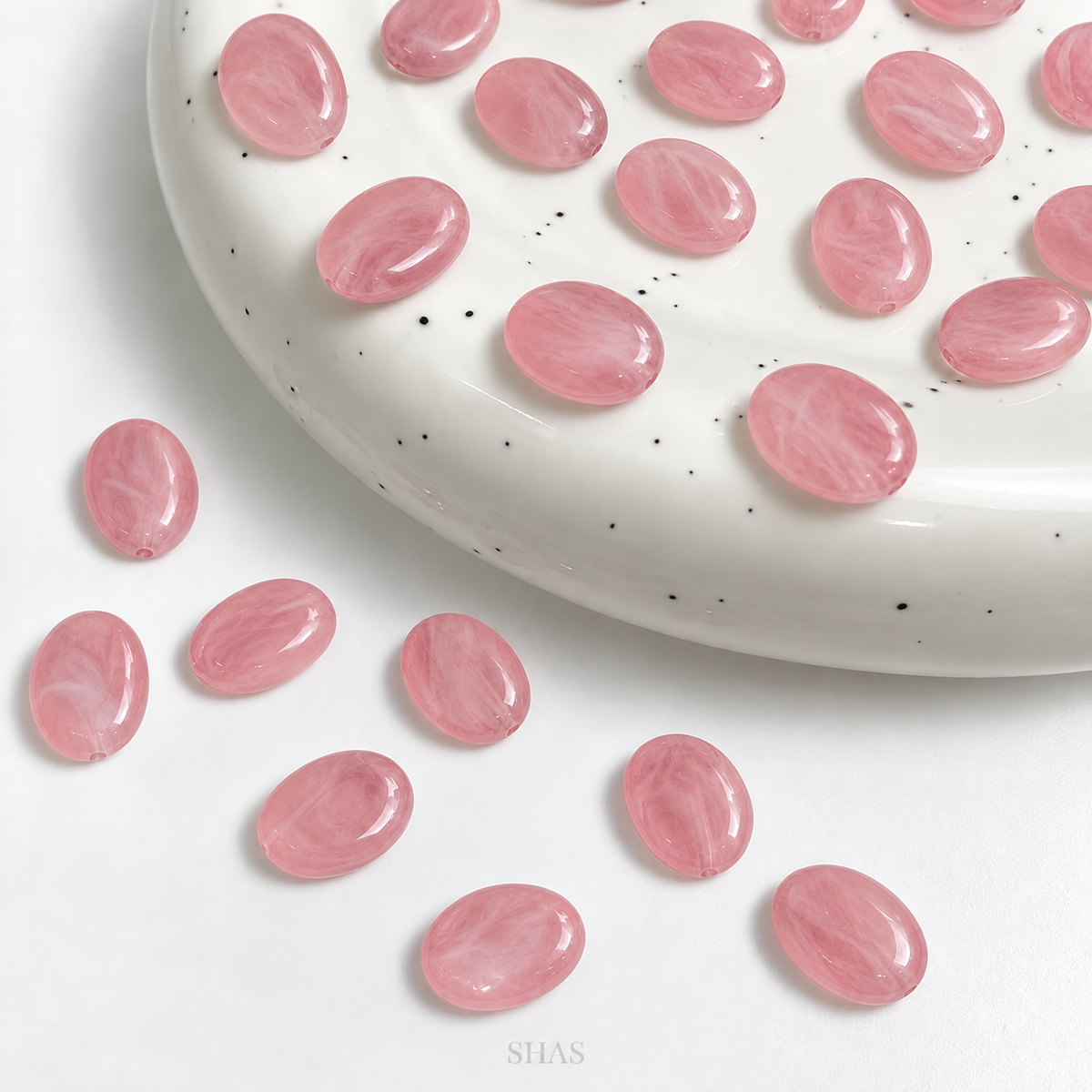 AB101 Marble Acrylic Bead ( 1 pc )