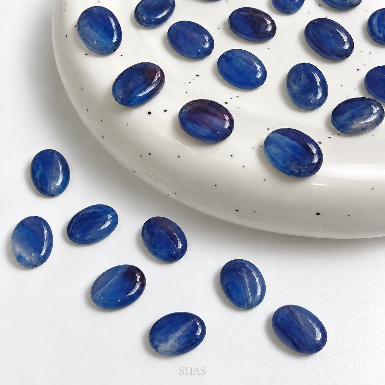 AB101 Marble Acrylic Bead ( 1 pc )