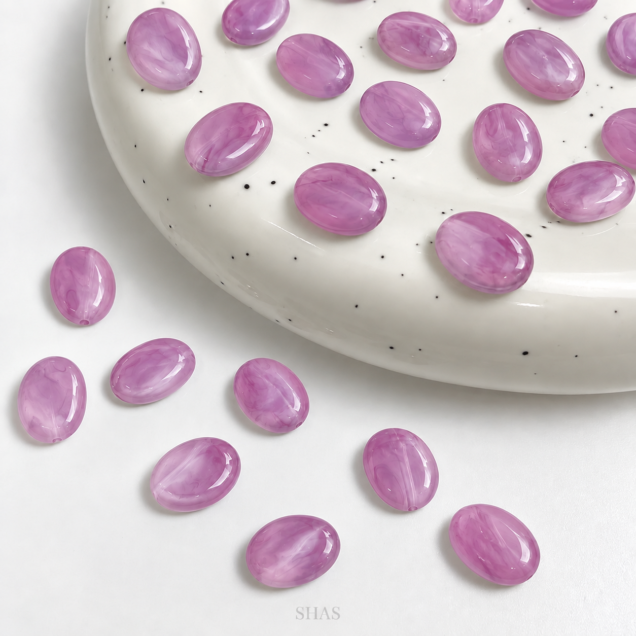 AB101 Marble Acrylic Bead ( 1 pc )