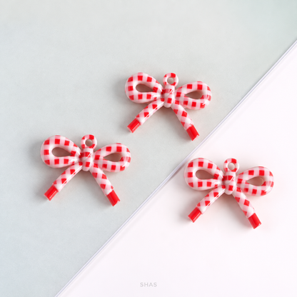 AB104 Patterned Bowknot Acrylic Bead ( 1 pc )