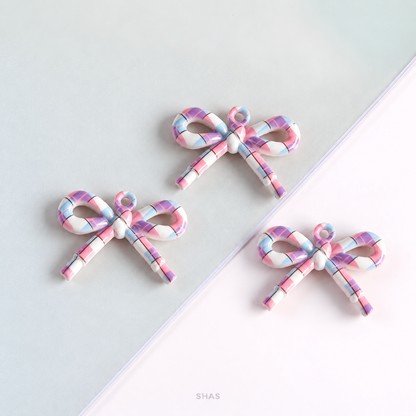 AB104 Patterned Bowknot Acrylic Bead ( 1 pc )