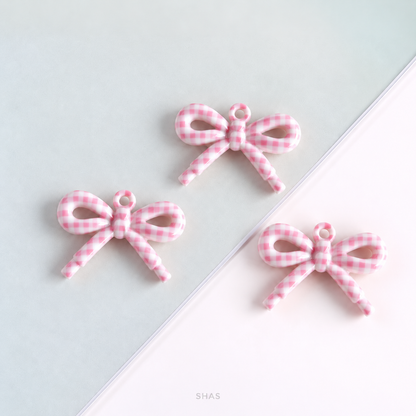 AB104 Patterned Bowknot Acrylic Bead ( 1 pc )