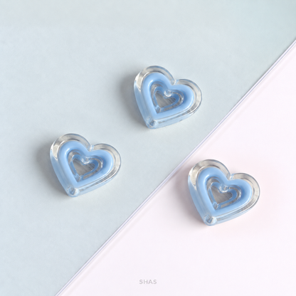 AB102 Transparent Heart Acrylic Bead ( 1 pc )