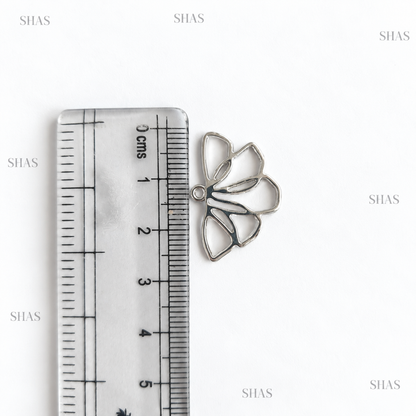 GPB09 Irregular Floral Bezel ( 1 pc ) Platinum