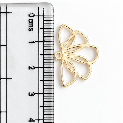 GPB10 Irregular Floral Bezel ( 1 pc ) 14k Gold