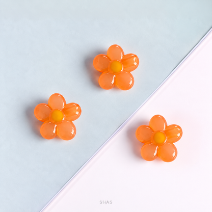 AB103 Transparent Jelly Flower Acrylic Bead ( 1 pc )