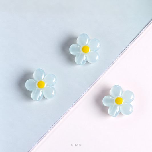 AB103 Transparent Jelly Flower Acrylic Bead ( 1 pc )