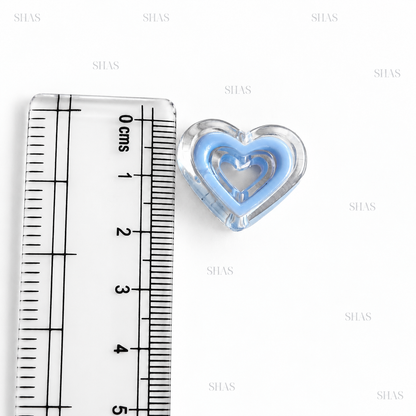 AB102 Transparent Heart Acrylic Bead ( 1 pc )