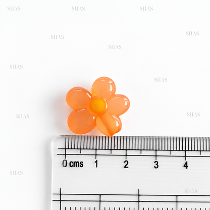 AB103 Transparent Jelly Flower Acrylic Bead ( 1 pc )