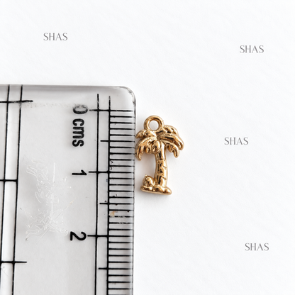 SC20U Tiny Coconut Tree Charm ( 1 pc ) PVD Plated