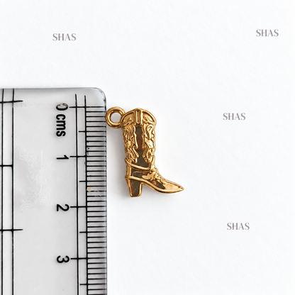 SC20N Cowboy Boots Charm ( 1 pc ) PVD Plated