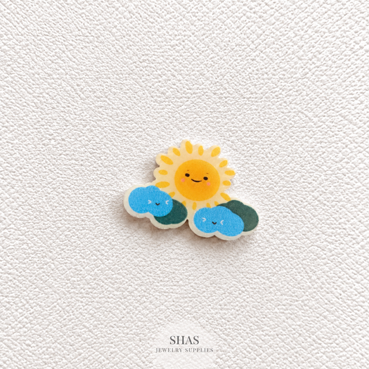 AB117V Sunshine Acrylic Cabochon ( 1 pc )