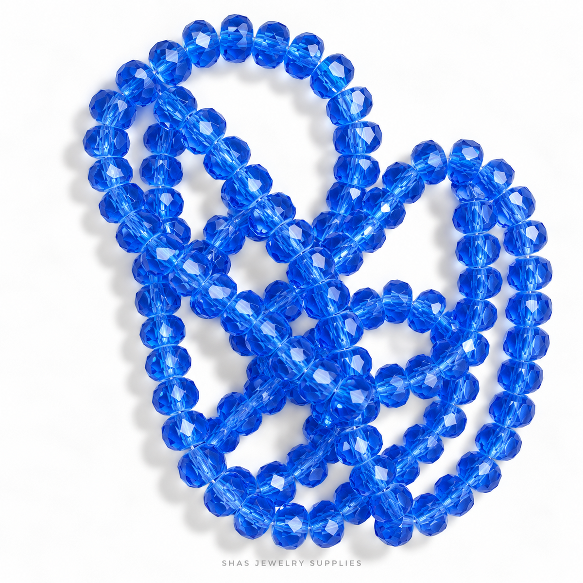 GB80K  Cobalt Blue Wheel Crystal Beads ( 1 pc ) AAA Quality