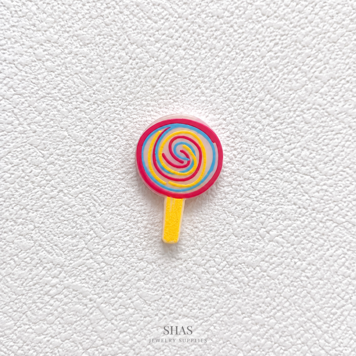 AB117B Swirl Lollipop Acrylic Cabochon ( 1 pc )