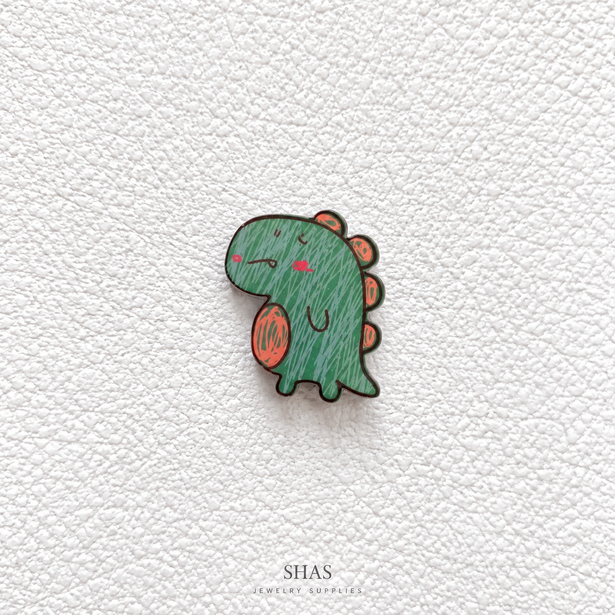 AB117C Kawaii Dino Acrylic Cabochon ( 1 pc )