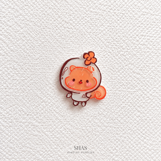 AB118C Kawaii Astronaut Acrylic Cabochon ( 1 pc )