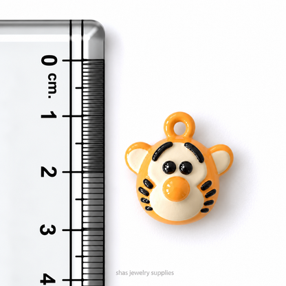 APC05J Tiger 3D Charm ( 1 PC ) Premium Alloy Printed