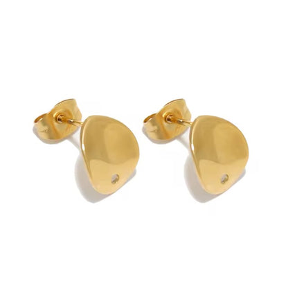 SS 3196 Curve drop Stud 18k gold PVD 316 stainless steel ( 2 pc ) Anti tarnish