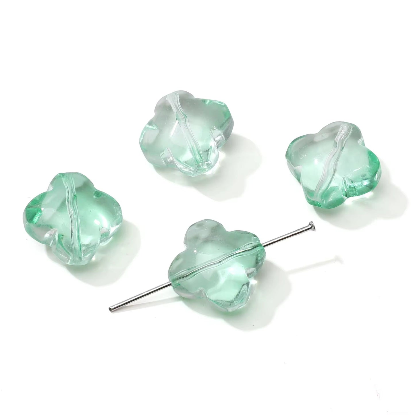 GB52 Clover flower glass bead ( 1 pc ) Lampwork Bead
