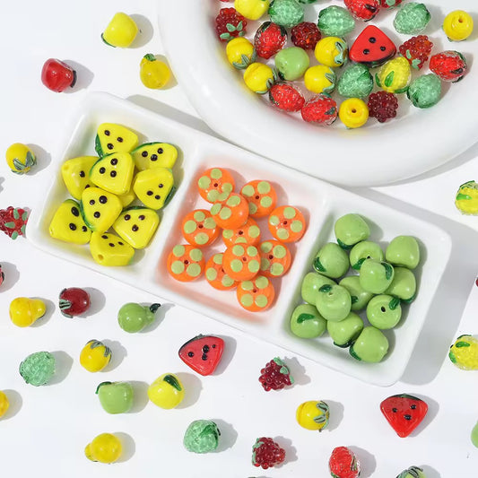 BBB 299 (e) Strawberry Fruit glass bead ( 1 pc ) Lampwork Bead