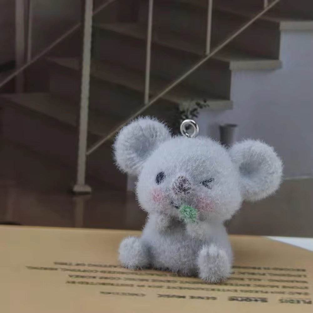 BBB 267 (z) Koala Cute Fur 3D Flocking Resin charm ( 1 pc ) ( 35*30mm )