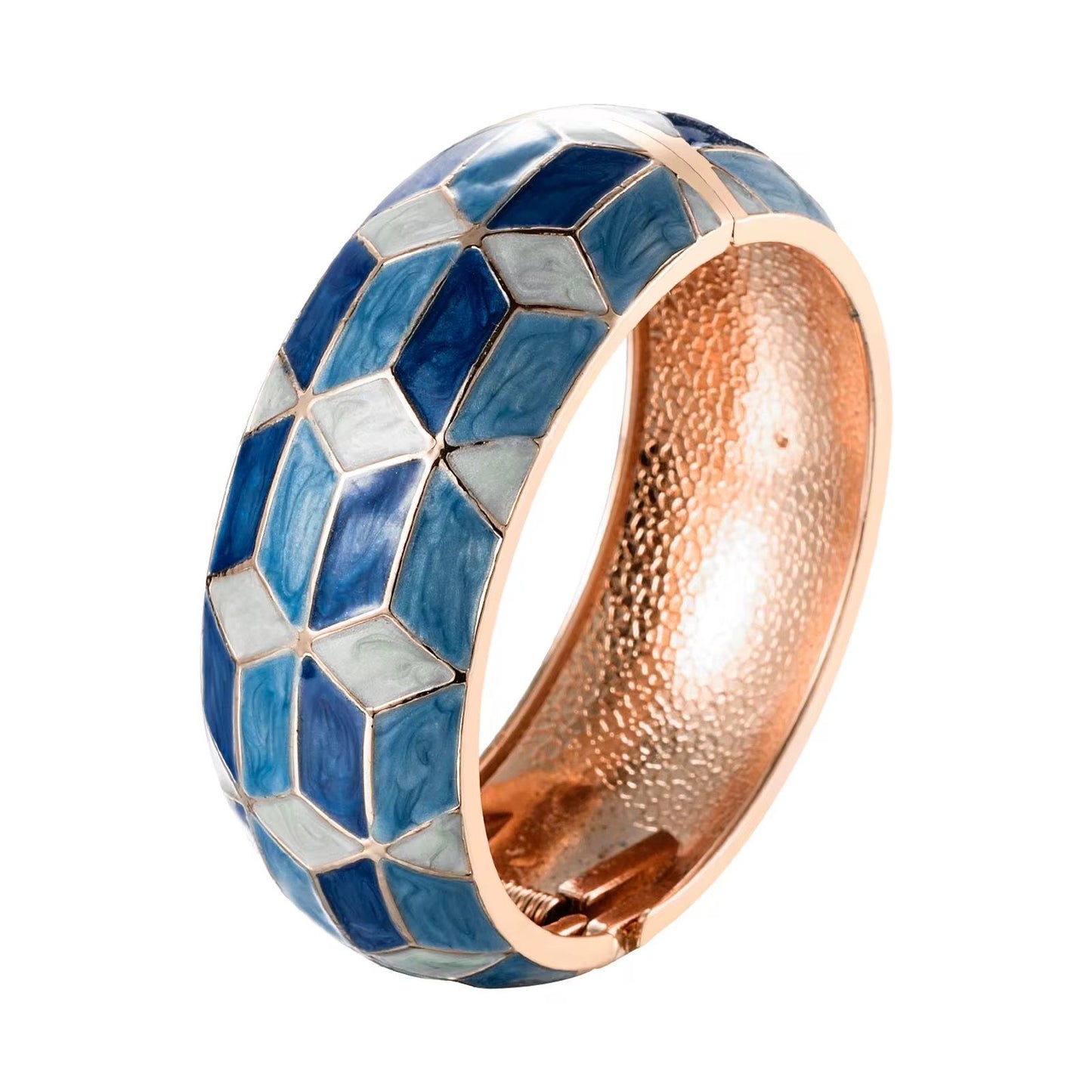 GP 29 Blue Patterned Big Vintage Cuff - Anti tarnish