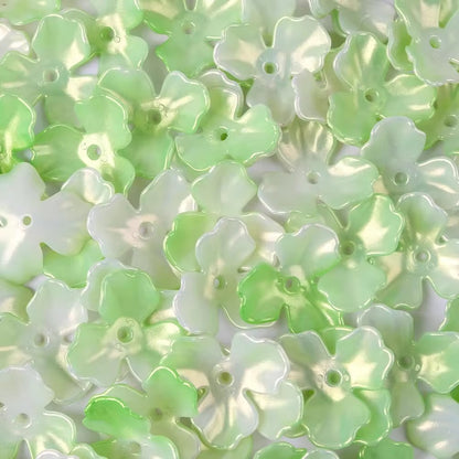 BBB 023 large petals gold plated luminous Acrylic bead cap ( 1 pc )