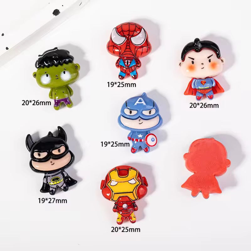 BBB 313 (b) Iron man Superhero Resin charm ( 1 pc ) with Hook