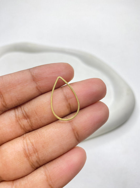 SS 2950 Teardrop Hollow Brass Charm ( 1 pc ) ( 22:14 mm )