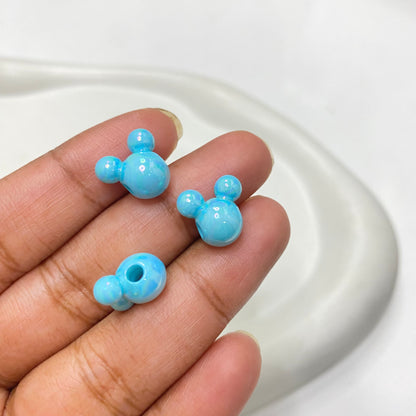 BBB 120 (I) Mickey uv plated shiny irrediscent Acrylic bead (1PC)