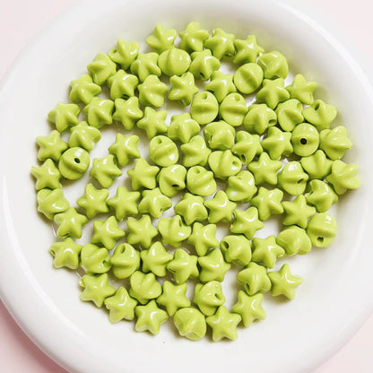 BBB 219 (d) Green Star Bubble 3D Acrylic bead ( 1 pc ) UV Plated ( 13 mm )