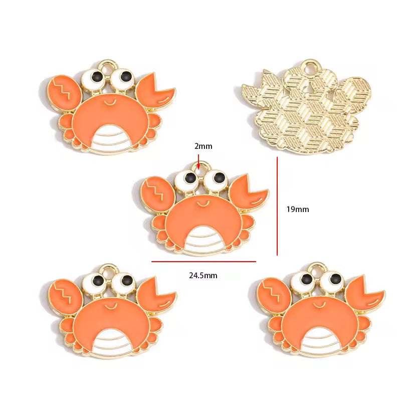 BBB 423 Ocean Them Enamel bundle Charm ( 1 set - 10 pc ) High Quality Shine