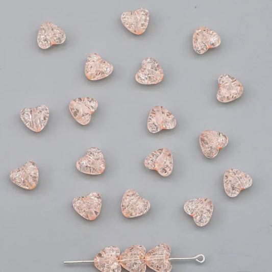 BBB 194 (E) orange perforated heart ( 1 pc )