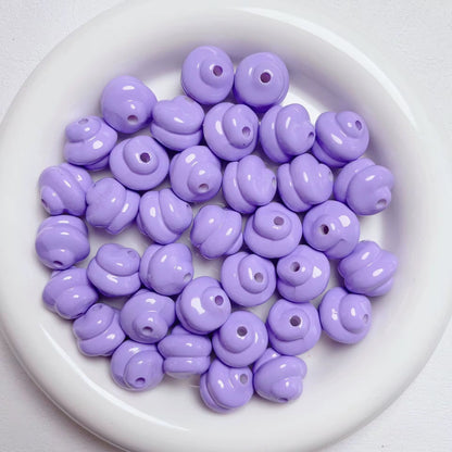 BBB 220 (a) Purple Swirl Bubble 3D Acrylic bead ( 1 pc ) UV Plated ( 16:3.5 mm )